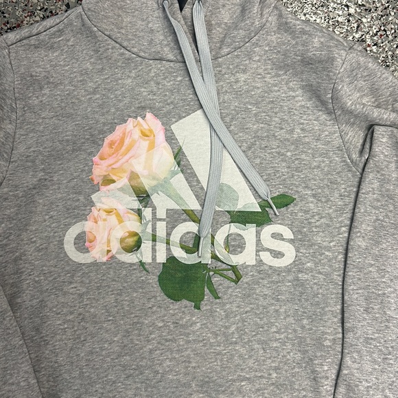 Adidas work in progress, Floral Logo Hoodie small - Picture 2 of 3